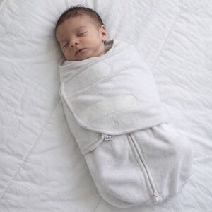 Halo SleepSack Swaddle White Fleece Newborn NB 0–3M Baby Sleep Sack